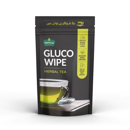 Glucowipe Anti-Diabetic Herbal Tea box front